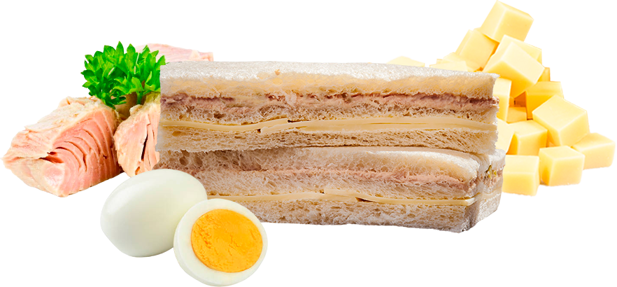 Sándwich Atún, Huevo y Queso