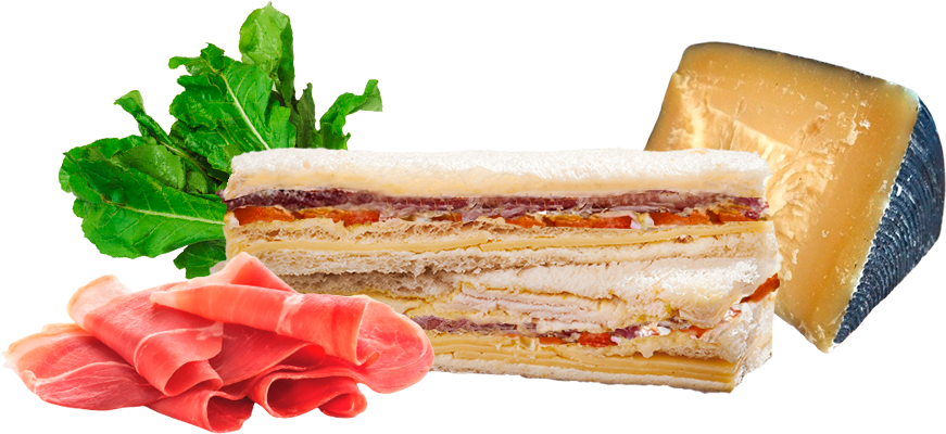 Sándwich Jamón Crudo, Rúcula y Queso Reggianito