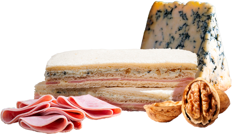 Sándwich Jamón, Roquefort y Nuez