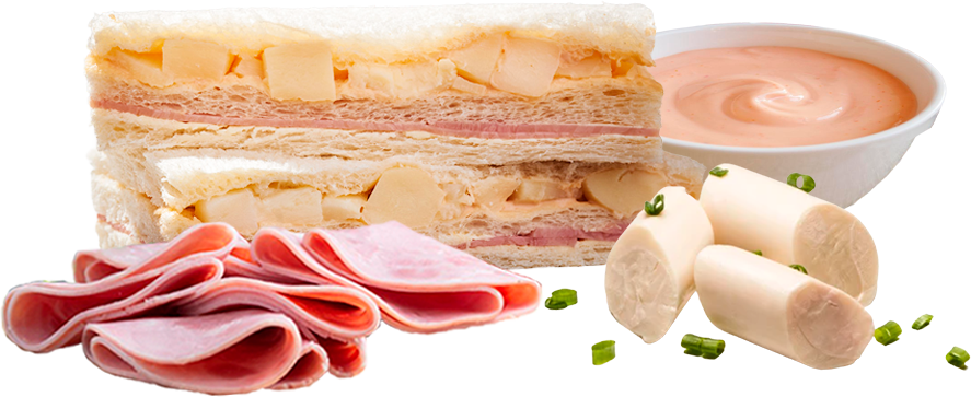 Sándwich Jamón, Palmito y Salsa Golf