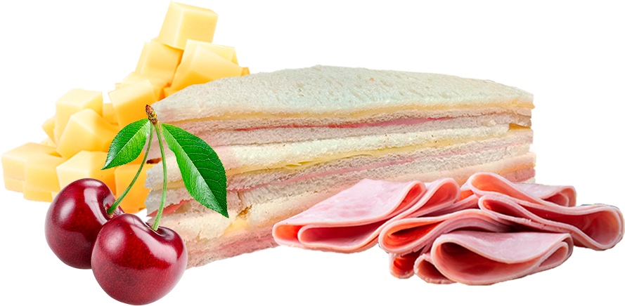 Sándwich Jamón, Queso y Cereza